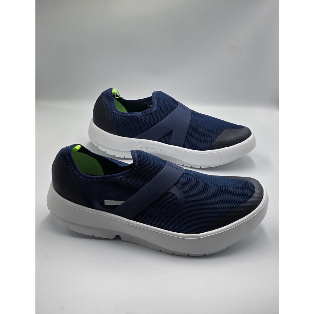 OOFOS OOmg Low Mesh Slip-On Shoes Men’s Size 12 Navy Recovery Comfort Sneakers - Picture 3 of 8